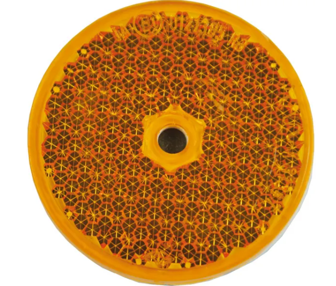 Rückstrahler 60mm gelb selbstkl. 1 Stück