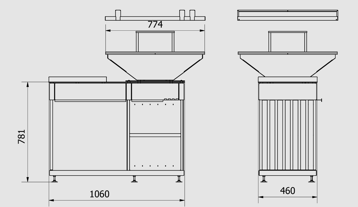 Grill BBQ Quadrum/H/B con piano in legno - immagine 5