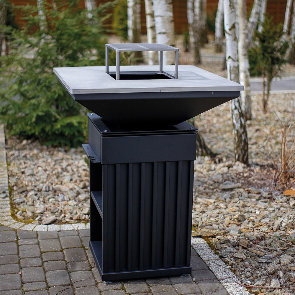 Grill BBQ Quadrum/H/B con piano in legno - immagine 3